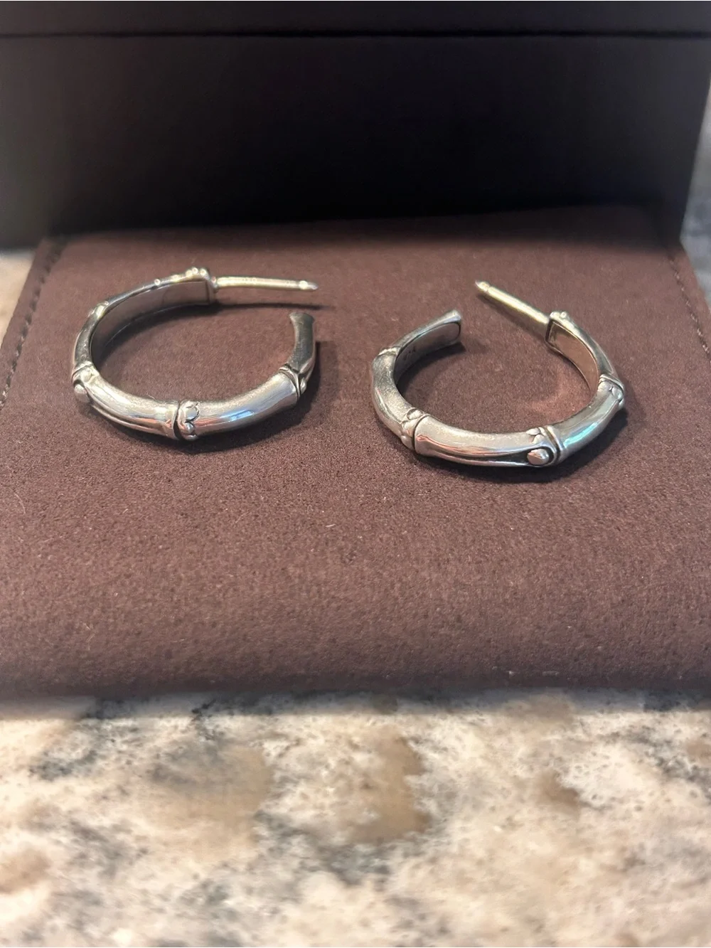 John Hardy bamboo hoop earrings